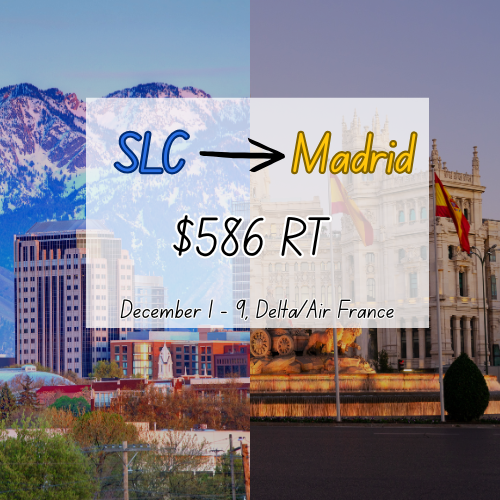 SLC → Madrid - Save 56%